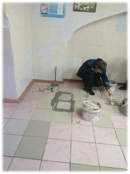 На уроке штукатурного дела. (2)